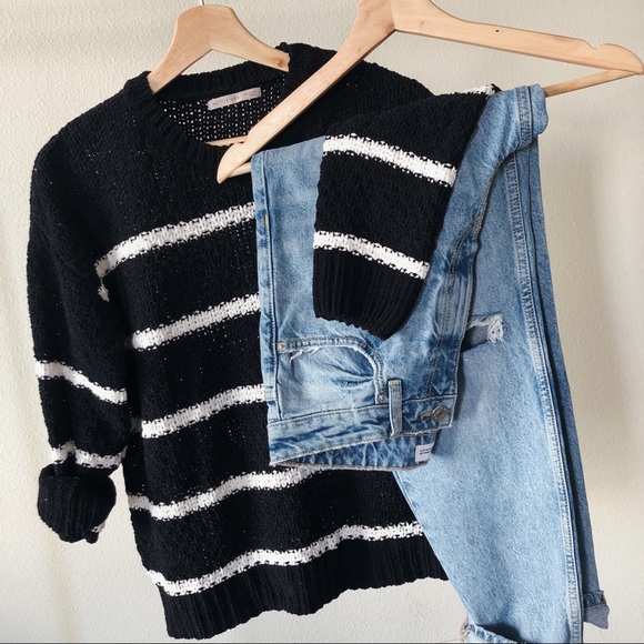 BLACK&WHITE STRIPED SWEATER - Picture 3 of 5